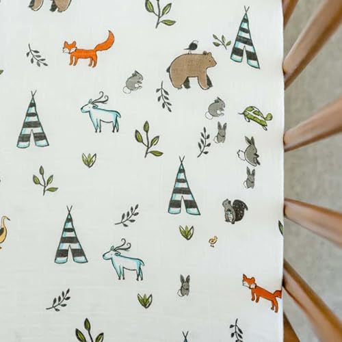 Little Unicorn Premium Crib Sheet | Breathable & Super-Soft Muslin Fabric - Image 5