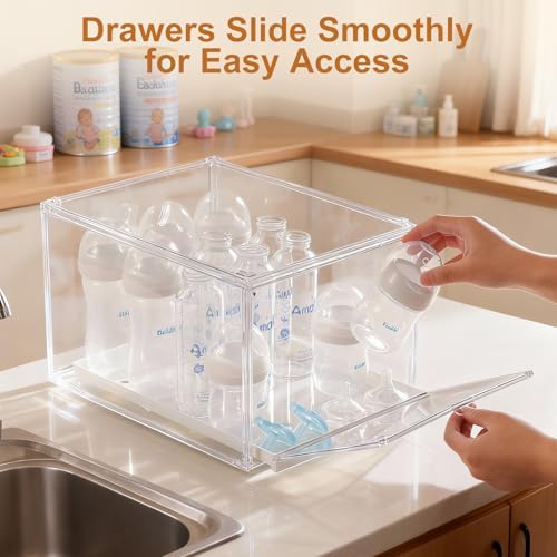 ERTIUANIO Baby Bottle Organizer, Baby Bottle Station Organizer - Image 3