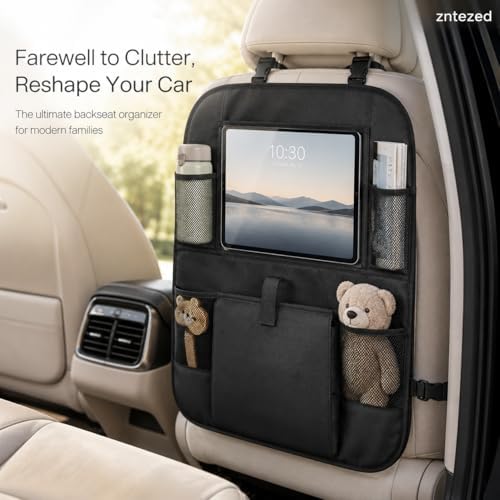 Car Backseat Organizer with 12 Storage Pockets, Waterproof Kick Mats Seat - Image 3