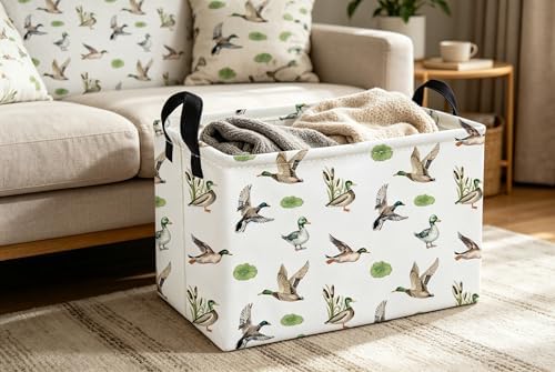 Essme Rectangular Kids Baskets, Duck Storage Box, Cute Basket - Image 5