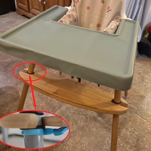 High Chair Footrest, Non-Slip Adjustable Natural Bamboo Wooden Footrest - Image 6