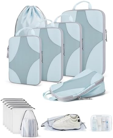 Bagsmart Compression Packing Cubes, Travel Bag Cruise Ship Essentials by BAGSMART