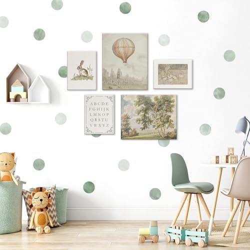 Vintage Nursery Wall Art Kids Canvas Poster Neutral Children Print Unframed - Image 3