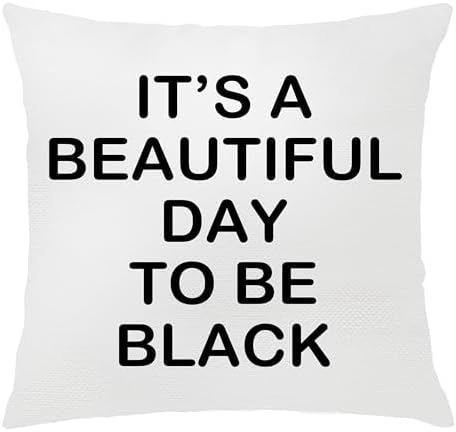 Black and White Quotes Pillow Cover 18x18, Modern Black Girls Boys Women Men by Unknown