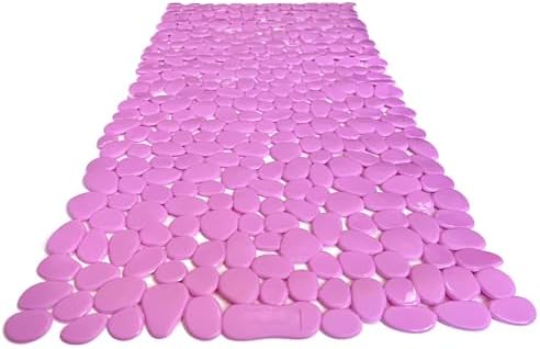 “Pebbles” Non-Slip Bathtub/Shower Mat 27.5”x14” Rectangular, Machine-Washable by TikeSmart