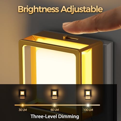 DORESshop Night Light, Night Lights Plug into Wall, 2 Pack 3000K Nightlight - Image 2