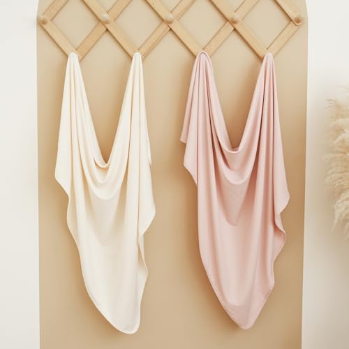 Konssy 2 Pack Ribbed Knit Swaddle Blankets - Image 5