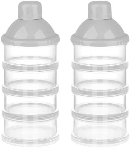 Accmor Formula Dispenser On The Go, 4 Compartments Stackable Formula Container by Accmor