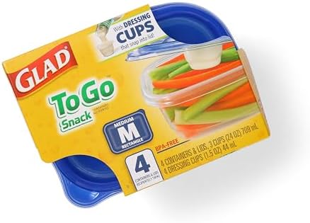 Glad GladWare To-Go Medium Rectangle Snack Containers, 24 Oz - Image 3