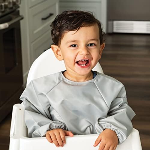 Tiny Twinkle Long Sleeve Bib for Babies & Toddlers | 2-Pack Waterproof Smock - Image 3