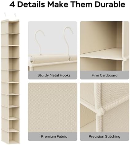 MAX Houser 10-Shelf Hanging Shoe Shelf Organizer - Image 4