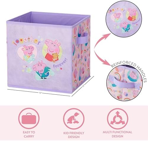 Idea Nuova Storage Cubes for Kids, 2 Pack Collapsible Fabric Bins - Image 3