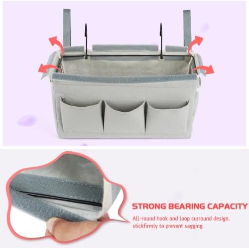 Bedside Caddy, Bedside Storage Bag Hanging Organizer - Image 5