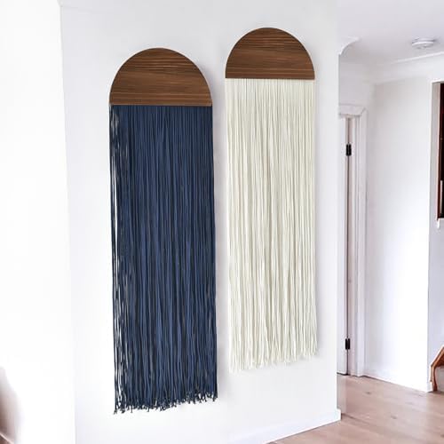 2Pcs Macrame Wall Hanging Fiber wall Art Handmade Boho Decor 13.7"W*51"L - Image 4