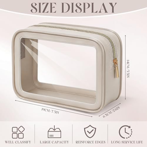 Hsei 6 Pcs Clear Makeup Bags Diaper Bag Organizer Travel Toiletry Bags - Image 2