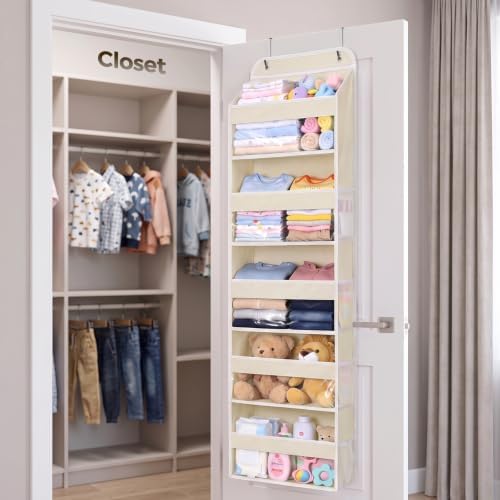 LAMU Over the Door Organizer, Large Capacity Behind the Door Storage - Image 2