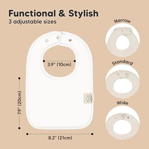 KeaBabies 8-Pack Organic Baby Bibs - Image 2