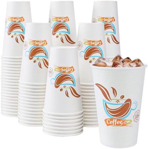 Lamosi 180 Pack 16 oz Coffee Cups, Disposable Paper Cups No Lids by BuyNow