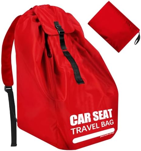 Car Seat Travel Bag for Airplane, Padded Strap Car Seat Bags for Air Travel by Imbsinvncy