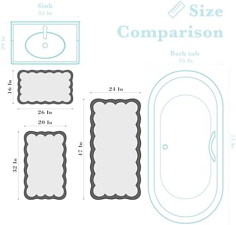 Ohocut Luxury Microfiber Bathroom Rugs, Anti Slip - Image 2