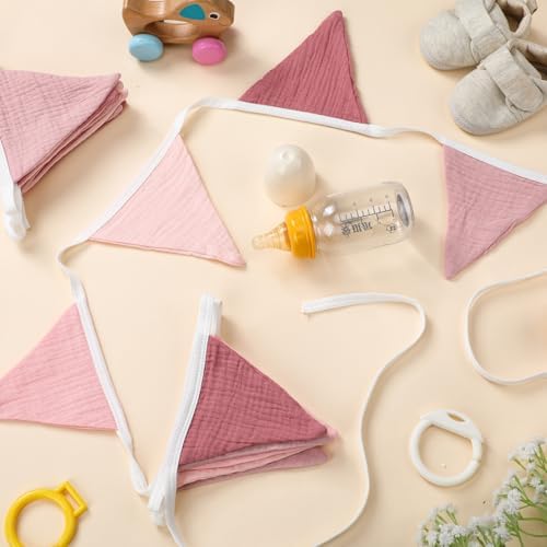 Oudain 2 Pcs Pennant Banner Flags Nursery Garland Triangle - Image 3