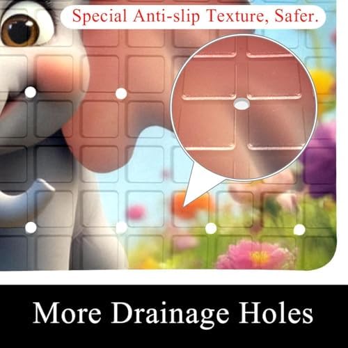 Bathtub Mat Non Slip 26.8x15.1In, Elephant Bath Mat - Image 2
