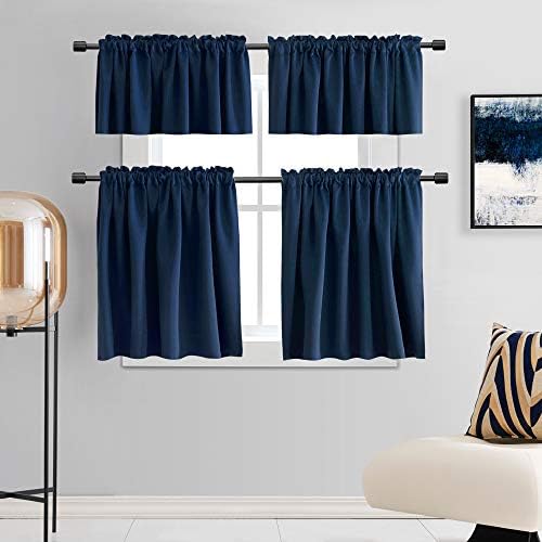 DONREN 2 Panels Navy Blue Blackout Valances - Image 5