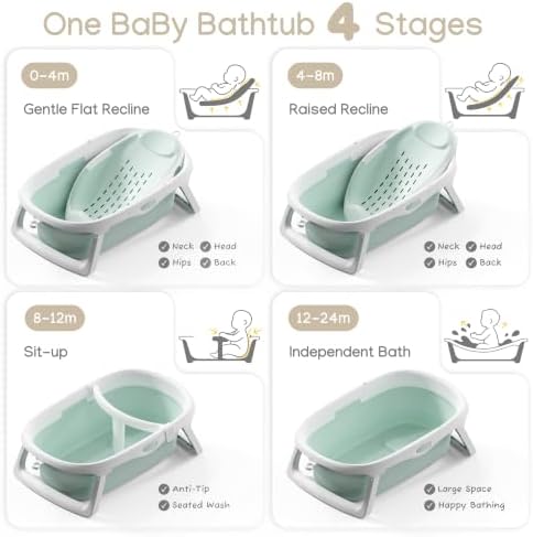 CheerTry 4-in-1 Collapsible Baby Bathtub - Image 2