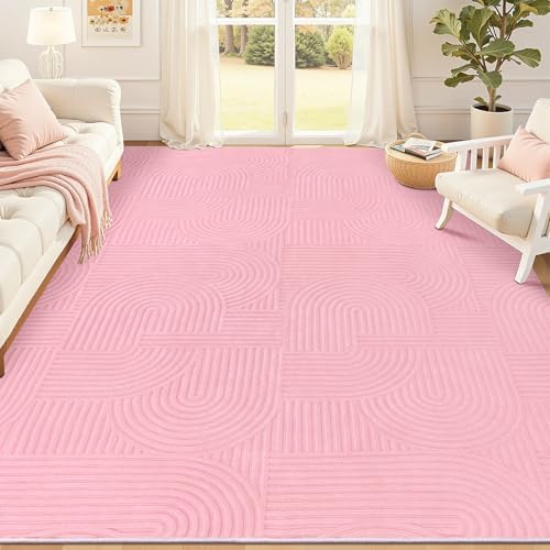 Pauwer 8x10 Area Rugs for Living Room, Modern Non Slip Washable Rug by Pauwer