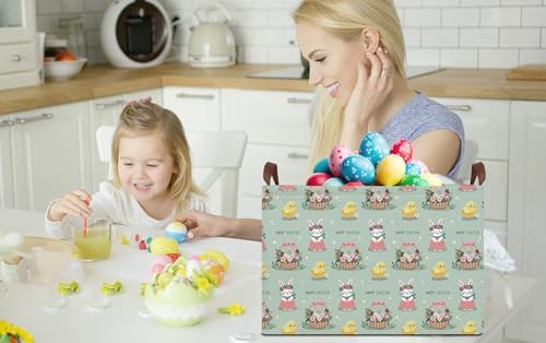 Rectangle Green Easter Basket Empty, Easter Gift Bakset - Image 5