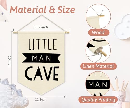 Boys Room Decor, Little Man Cave Sign - Image 5