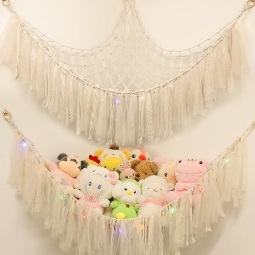 Stuffed Animal Hammock with LED Lights by yelienm