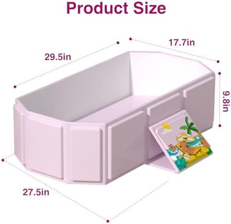 Portable Folding Baby Bath Tub, 29.5L x 17.7W x 9.8H inches, Suitable - Image 7