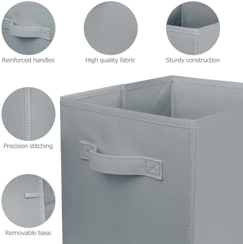 2 Pcs Storage Cubes, 10.5 Inch Collapsible Storage Bins, Fabric Foldable Bins - Image 4