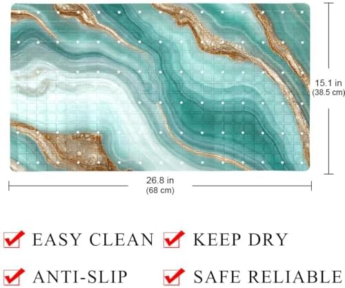 Shower Mat Non Slip, Marble Print Anti Slip Bath Mat - Image 4