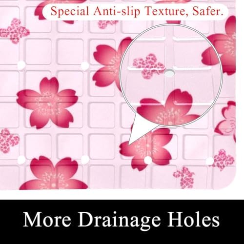Shower Mat Bathtub Mat, 26.8x15.1 inch, Non-Slip Bath Mat - Image 2