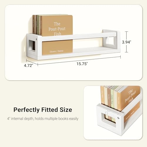 3 Pack Solid Wood Floating Shelves - Image 2