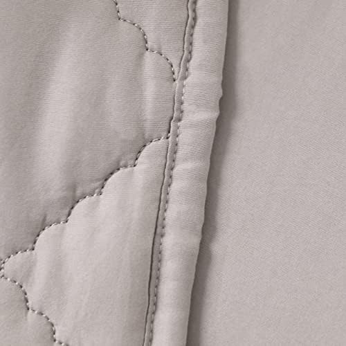 FLXXIE 4-Piece Microfiber Toddler Bedding Set, Somke Grey - Image 6