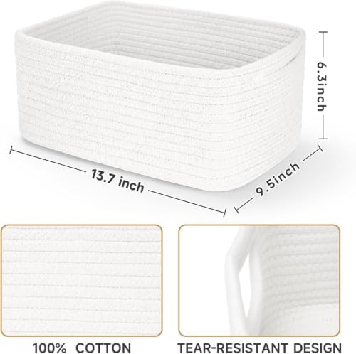 3 Pack Storage Baskets for Organizing, 13.7×9.5×6.3" - Image 2