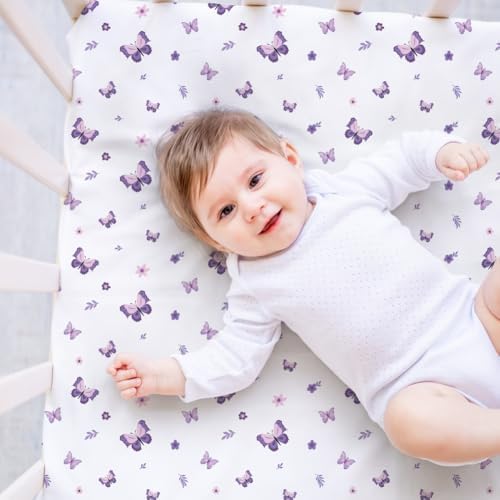 4 Pack Butterfly Baby Crib Sheets - Image 3