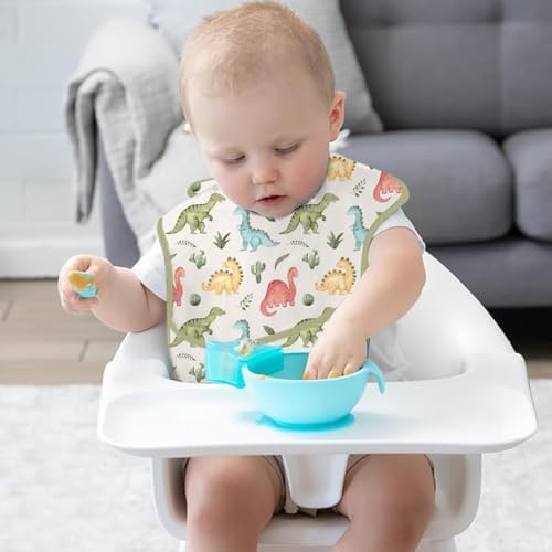 3-Pack Mess Proof Baby Bibs for Eating, Lightweight - Image 5