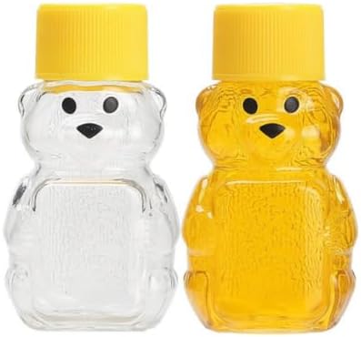 6 Pack Honey Bear Bottle 2oz Bear Shape Clear Empty Honey Bottles Honey Jar - Image 4