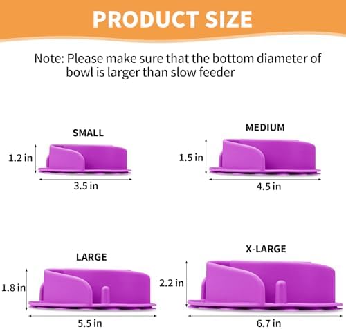 Slow Feeder Dog Bowls Insert, Animire Soft Silicone Slow Eating Dog Food Bowl - Image 4