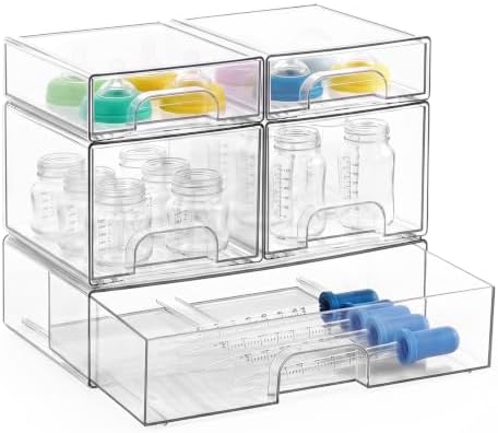 Stackable Bottle Storage Organizer Baby, and Office Organization, 5 Pack by KitHero