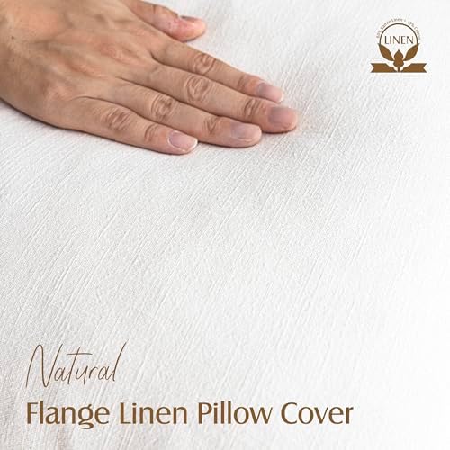 Foindtower Decorative Linen Lumbar Throw Pillow Covers 12x20 Cream White - Image 2