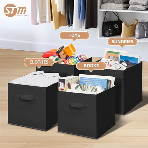 STORAGE MANIAC Storage Cubes, 11 Inch 8 Pack Collapsible Fabric Shelf Bins - Image 2