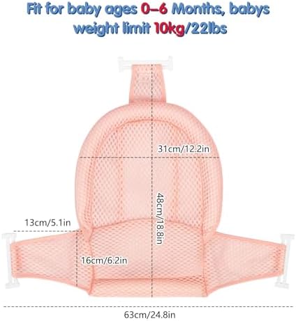 Colorlife Baby Bath Seat Support Net Infant Bathing Seat Support Mat, - Image 6