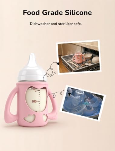 4-Pack Silicone Sleeves for Pigeon Glass Nursing Bottle 5.4 & 8.1 oz - Image 3