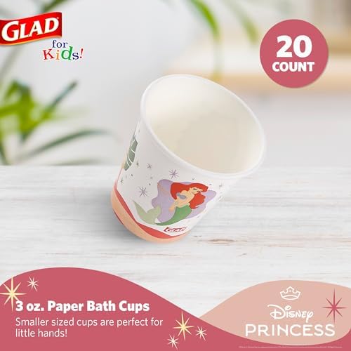 Glad Disney Princess Disposable Mini Bath Cups, 3 Oz - Image 2