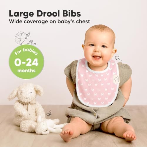 KeaBabies 8-Pack Organic Baby Bibs - Image 2